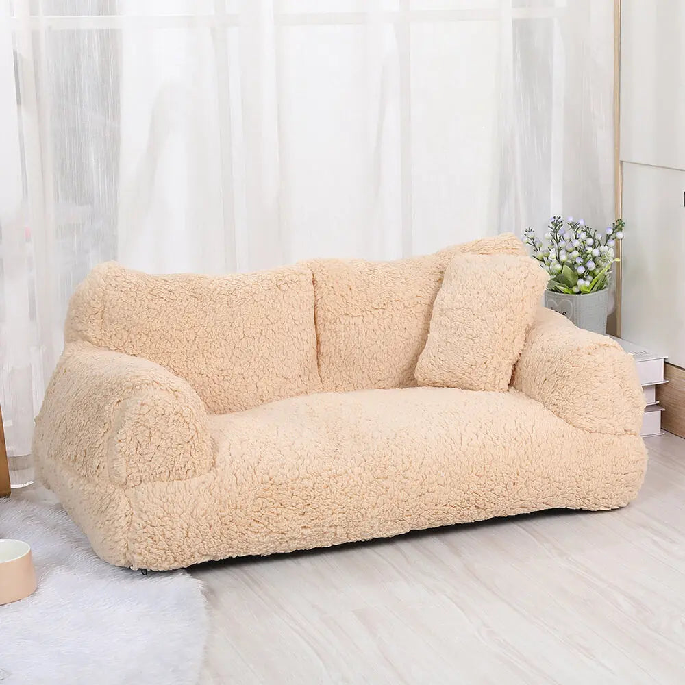 Groot Zacht Pluche Wasbaar Hondenbed Sofa Happy Pets