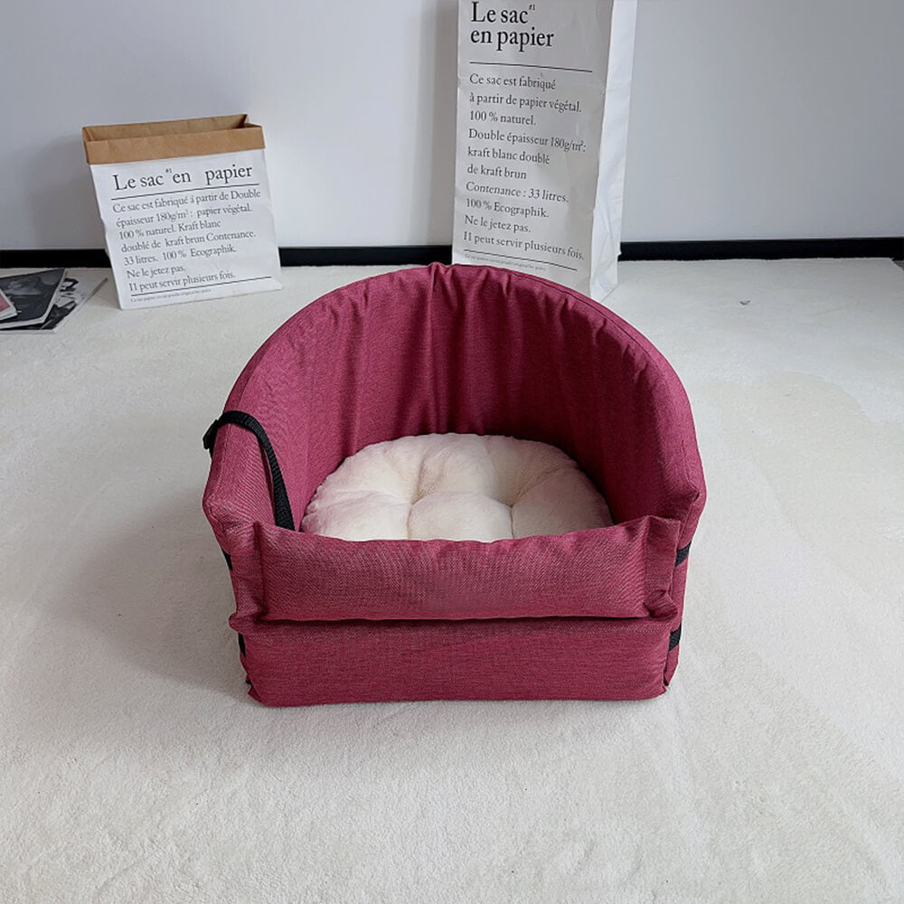 Waterdichte Opvouwbare Zachte Reishonden- & Kattenautostoel Bed Happy Pets