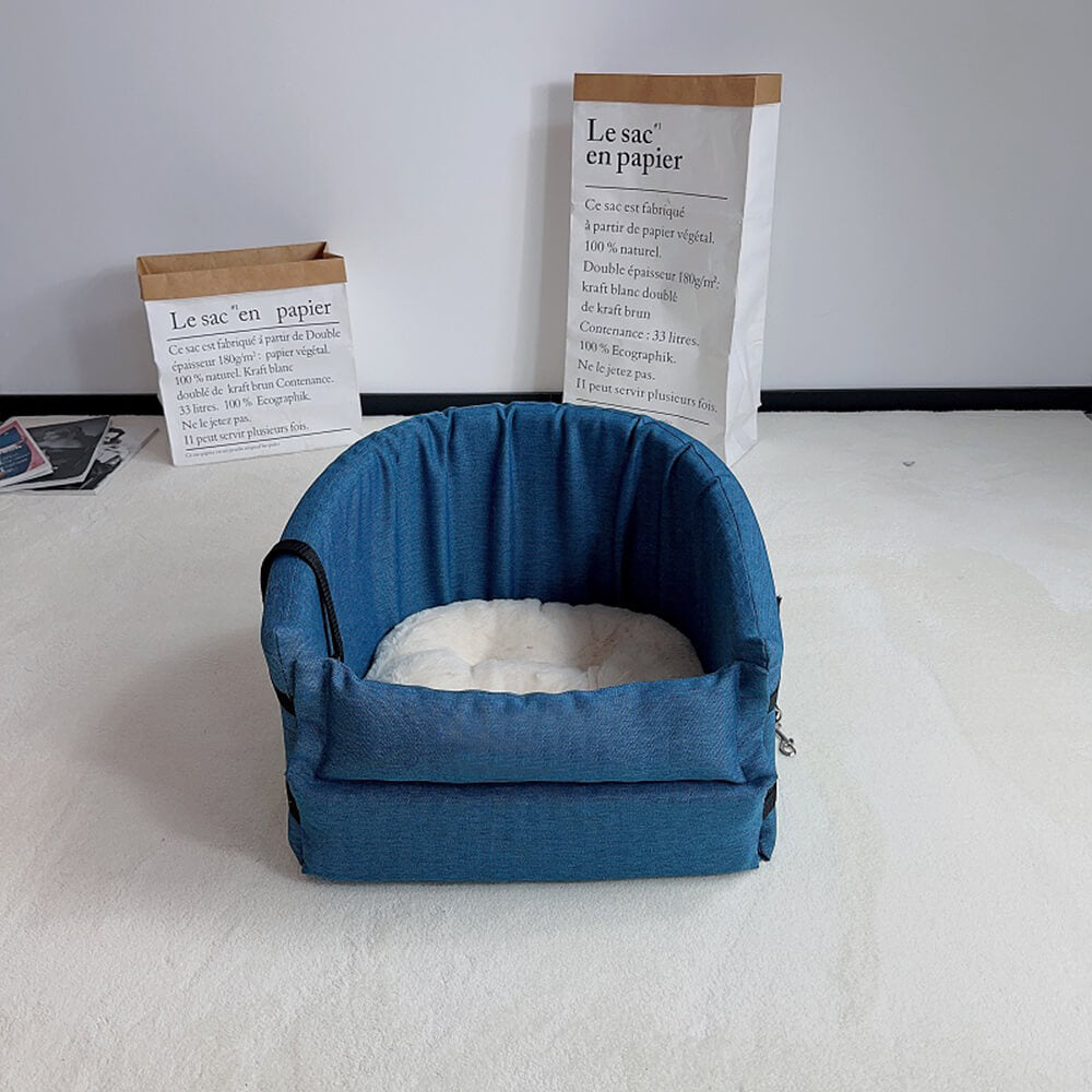 Waterdichte Opvouwbare Zachte Reishonden- & Kattenautostoel Bed Happy Pets