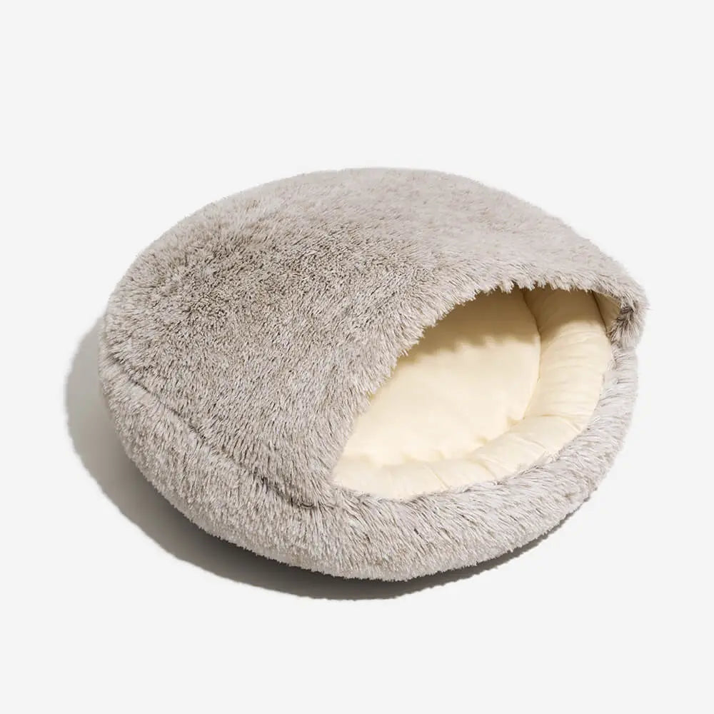 Kalmerend Plush Semi-Gesloten Huisdier Nest Pita Bed Voor Honden Happy Pets