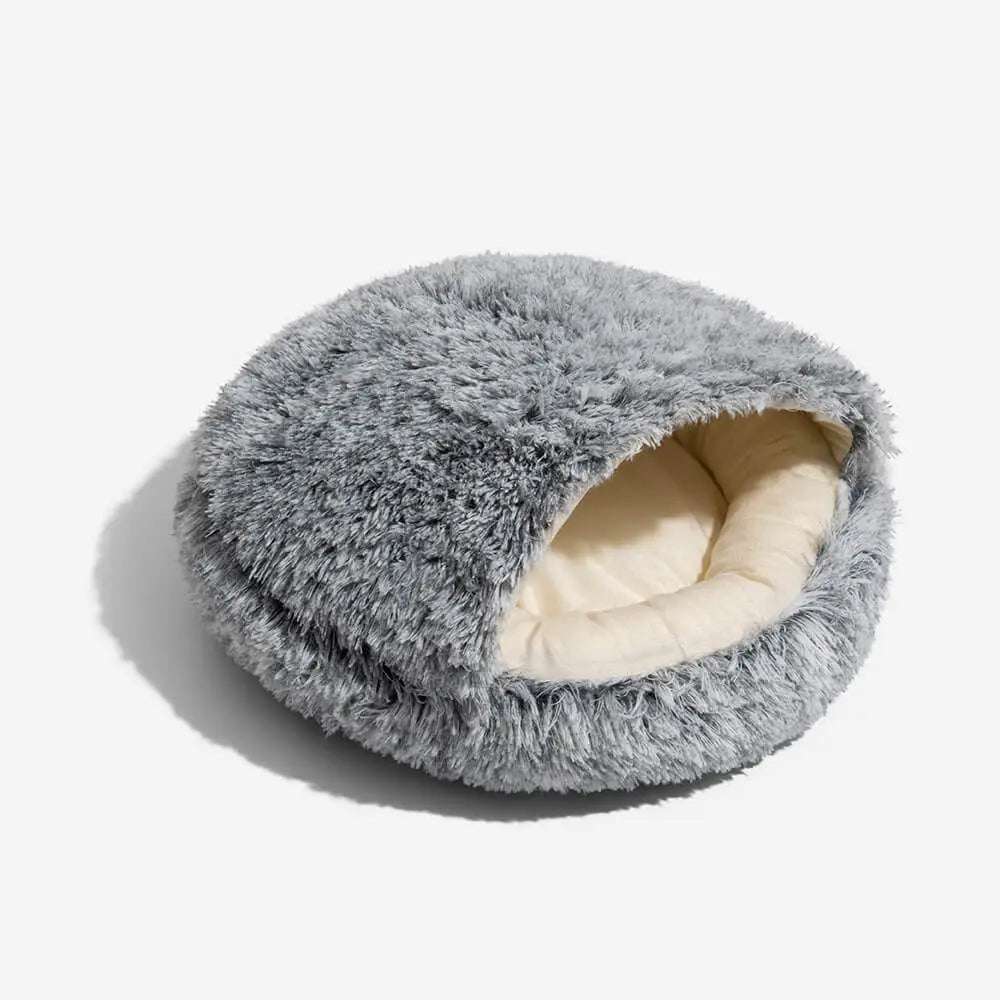 Kalmerend Plush Semi-Gesloten Huisdier Nest Pita Bed Voor Honden Happy Pets